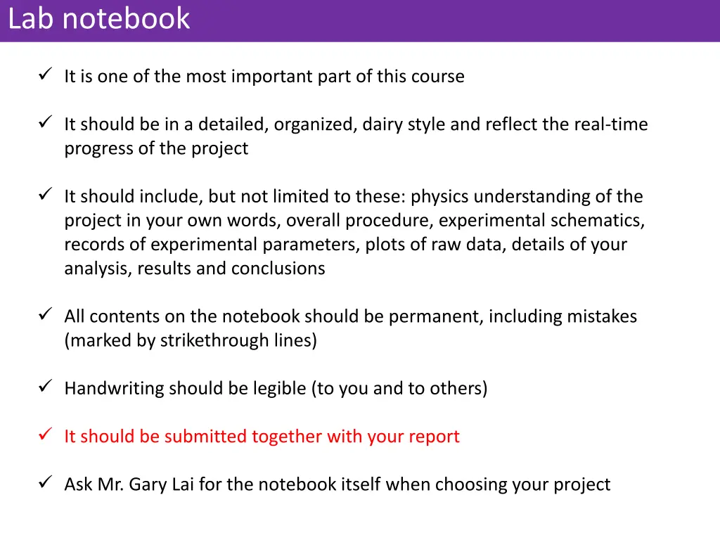 lab notebook