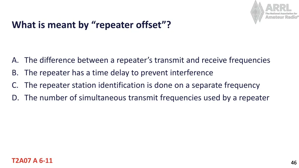 what is meant by repeater offset