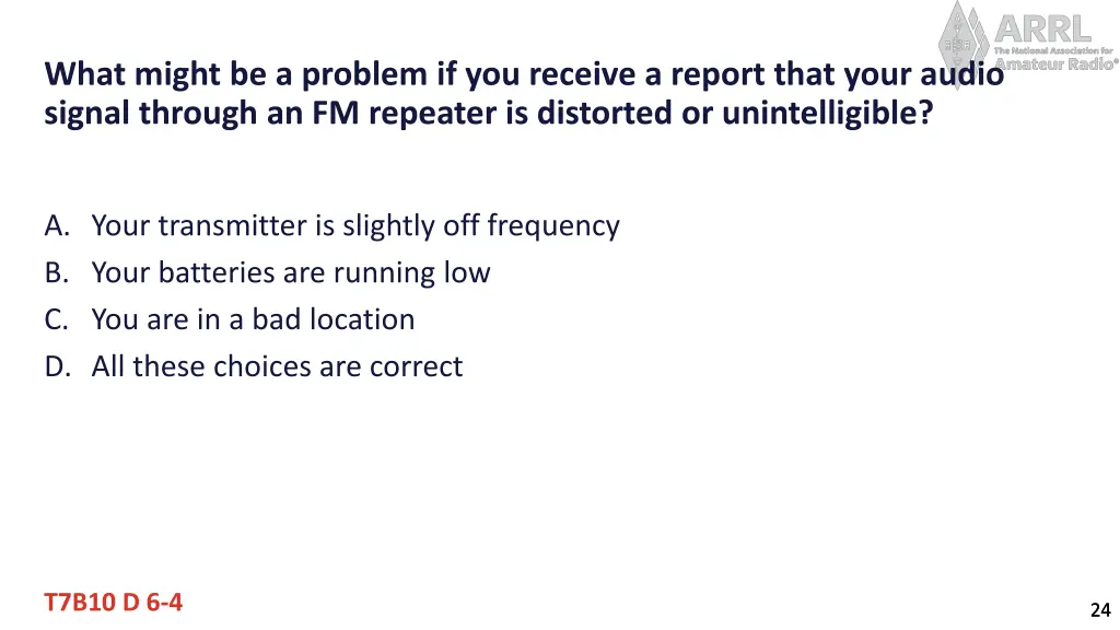 what might be a problem if you receive a report