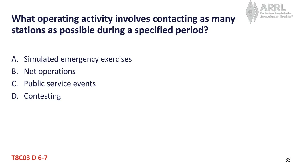 what operating activity involves contacting