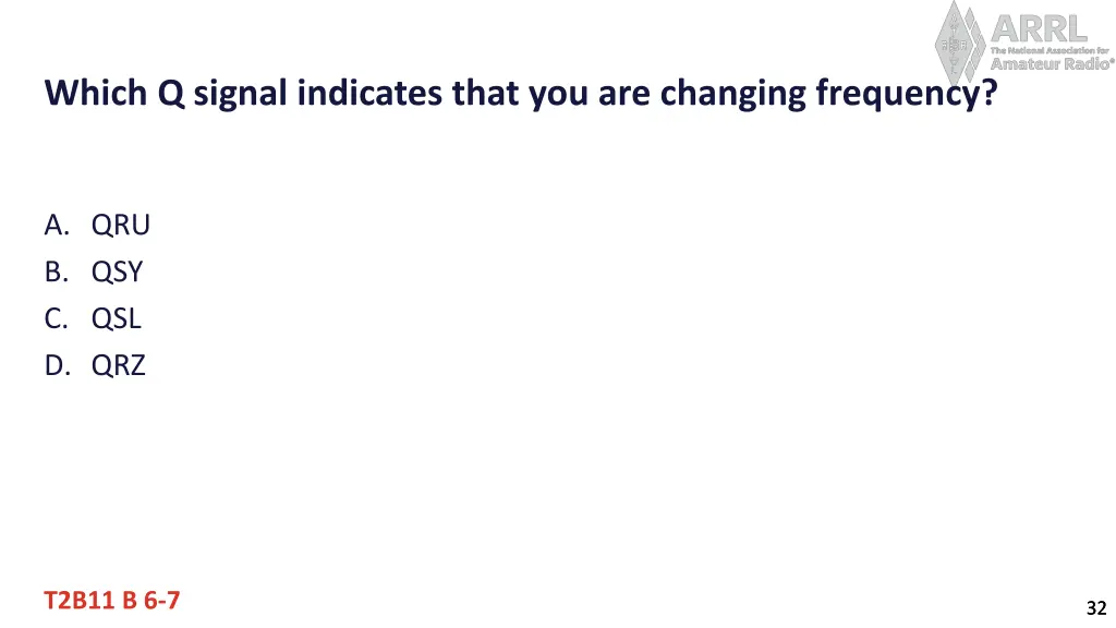 which q signal indicates that you are changing