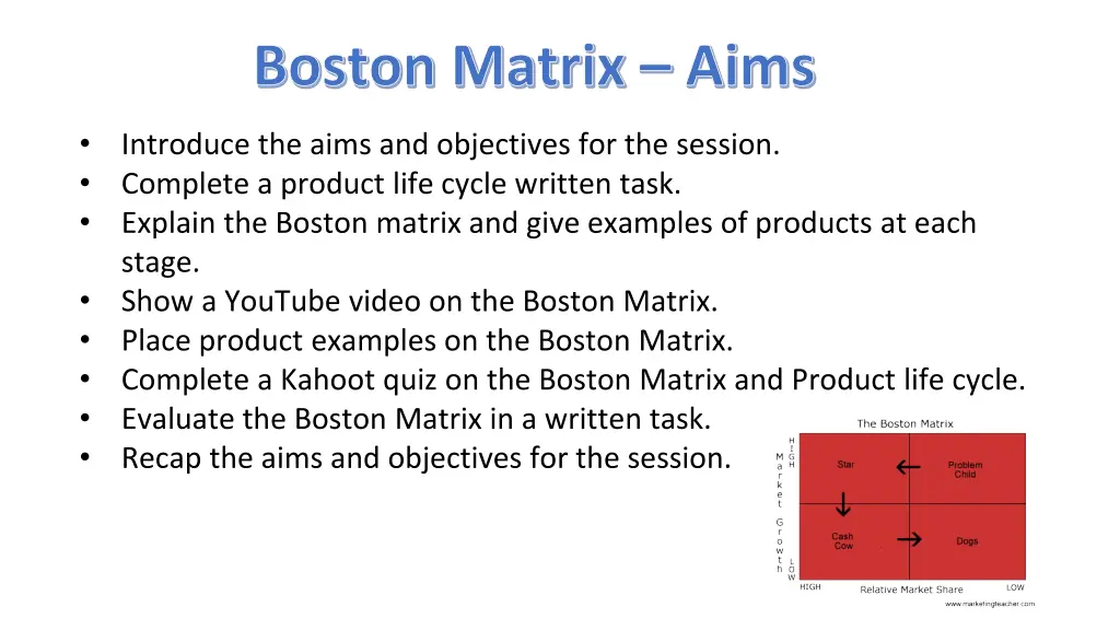 boston matrix aims 1