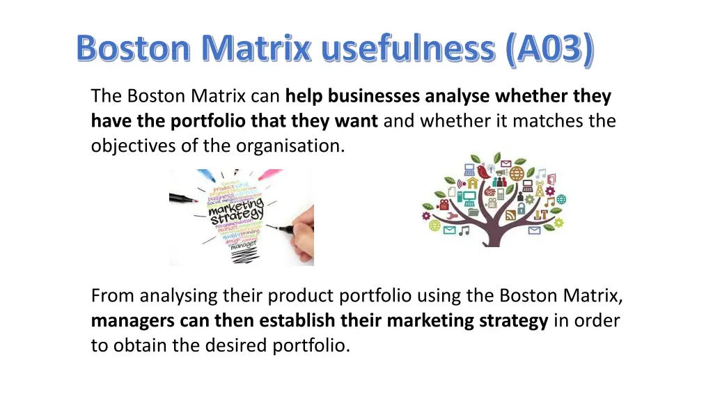 boston matrix usefulness a03