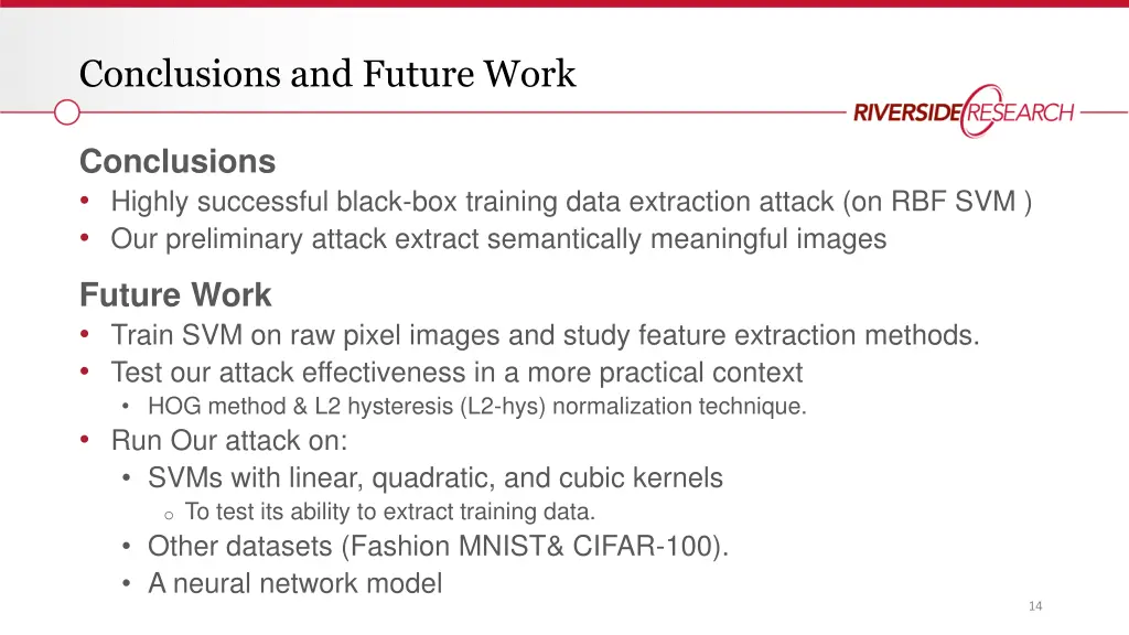 conclusions and future work