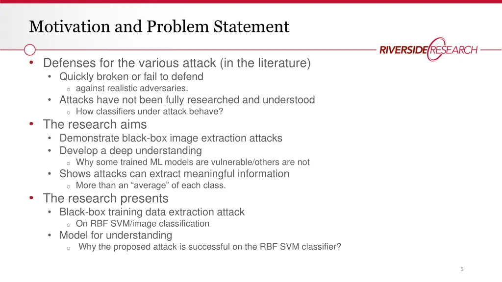 motivation and problem statement