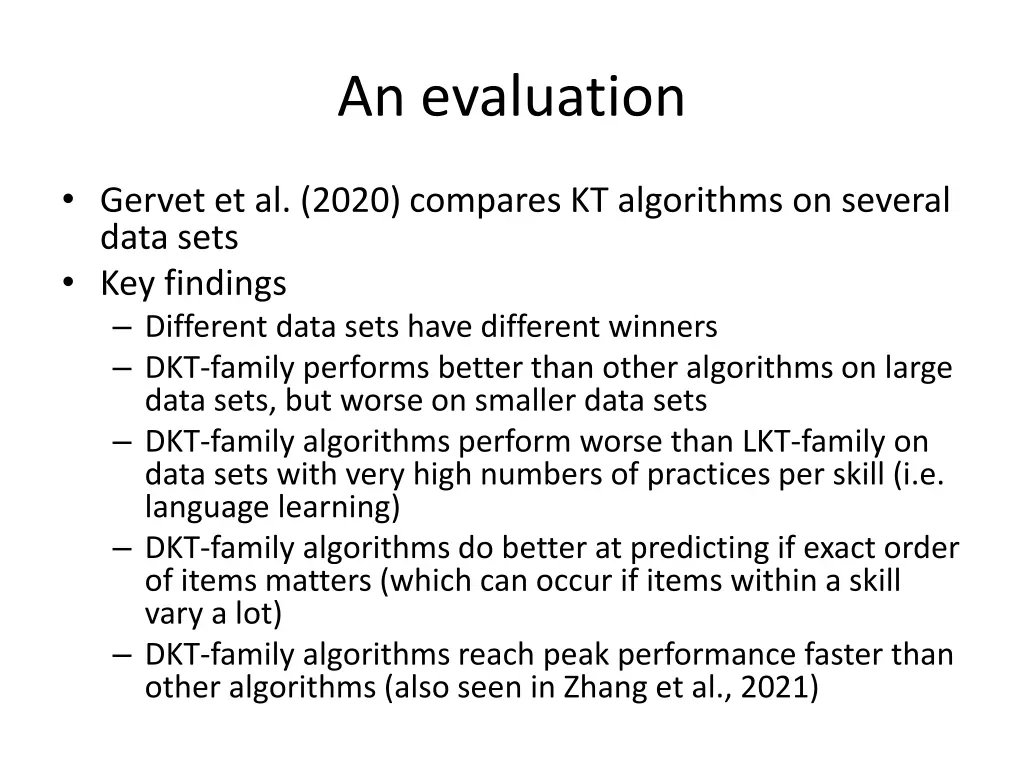 an evaluation