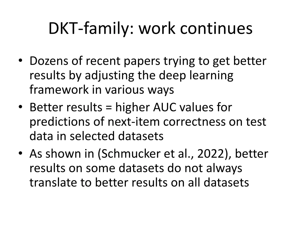 dkt family work continues
