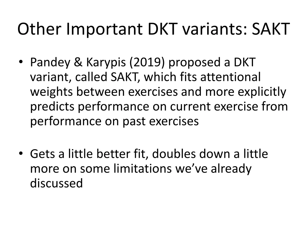 other important dkt variants sakt