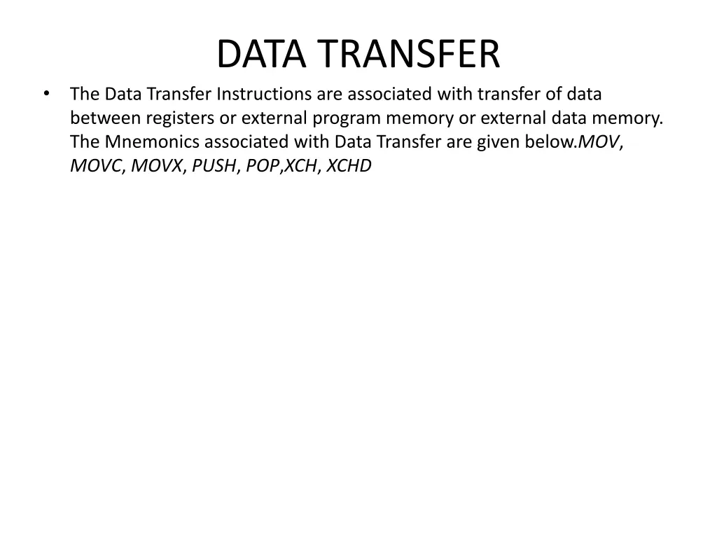 data transfer
