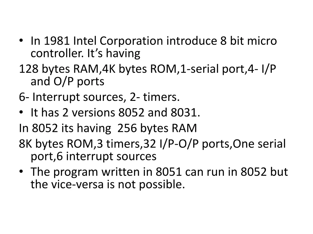 in 1981 intel corporation introduce 8 bit micro