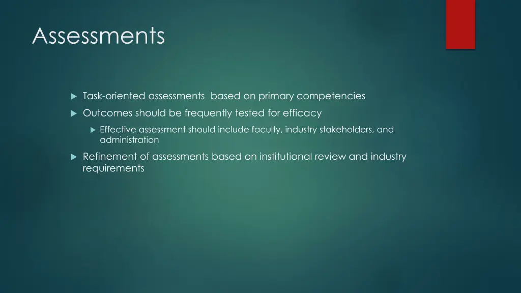 assessments