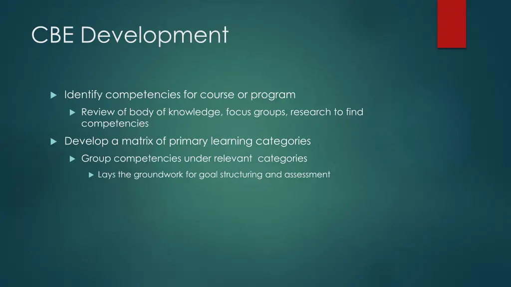 cbe development