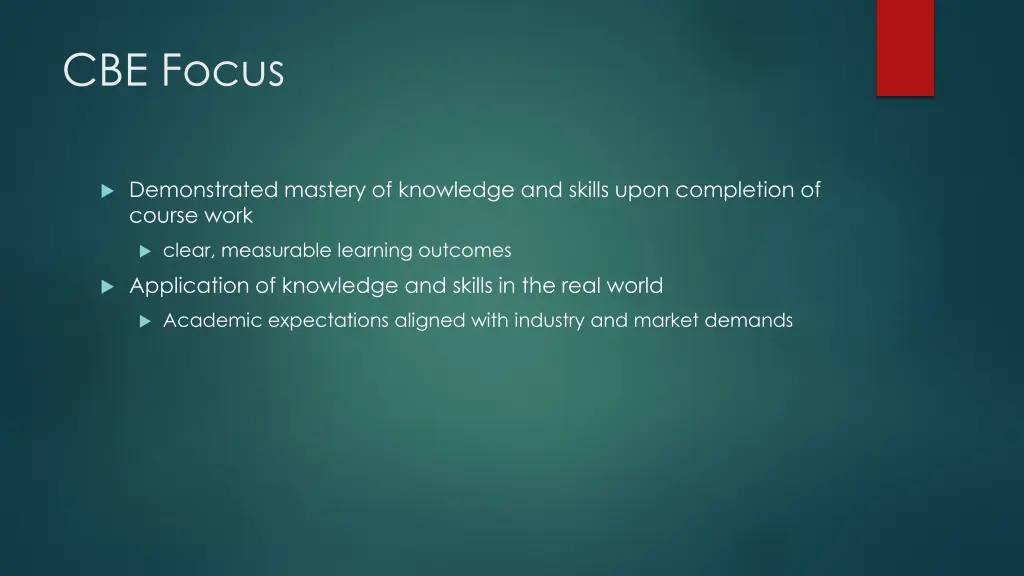 cbe focus