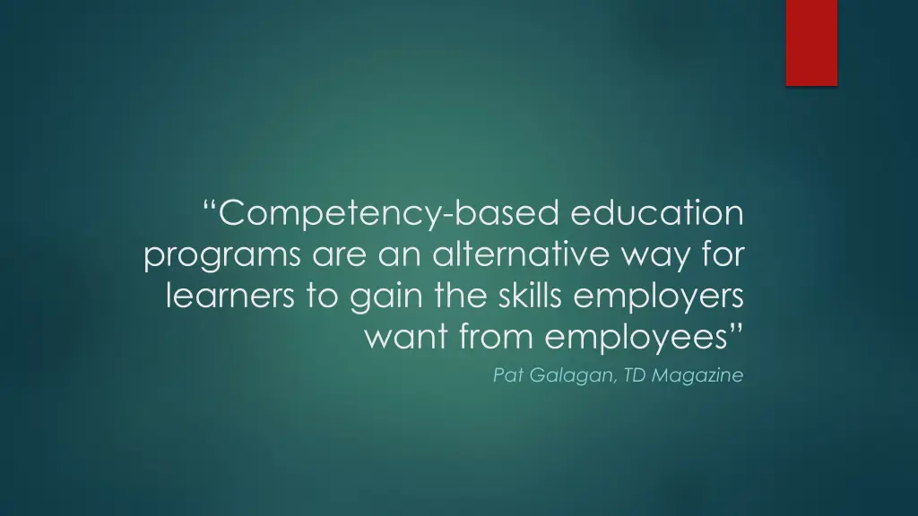 competency based education programs
