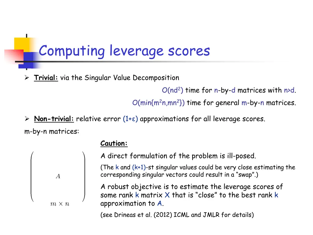 computing leverage scores 2