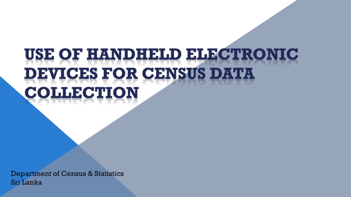 use of handheld electronic devices for census
