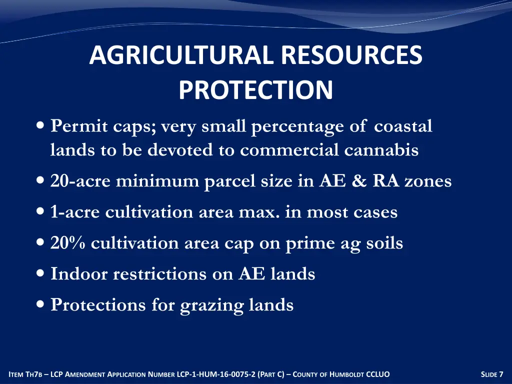 agricultural resources protection