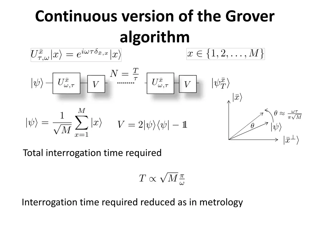 continuous version of the grover algorithm