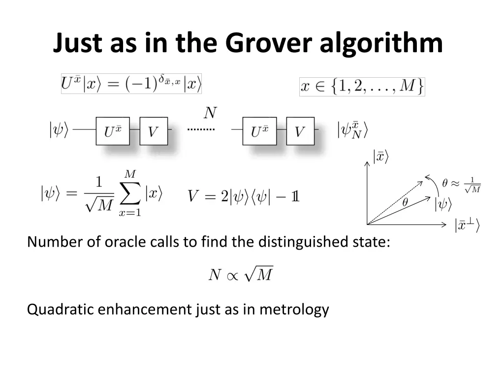 just as in the grover algorithm