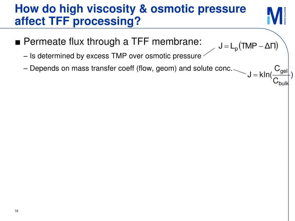 how do high viscosity osmotic pressure affect