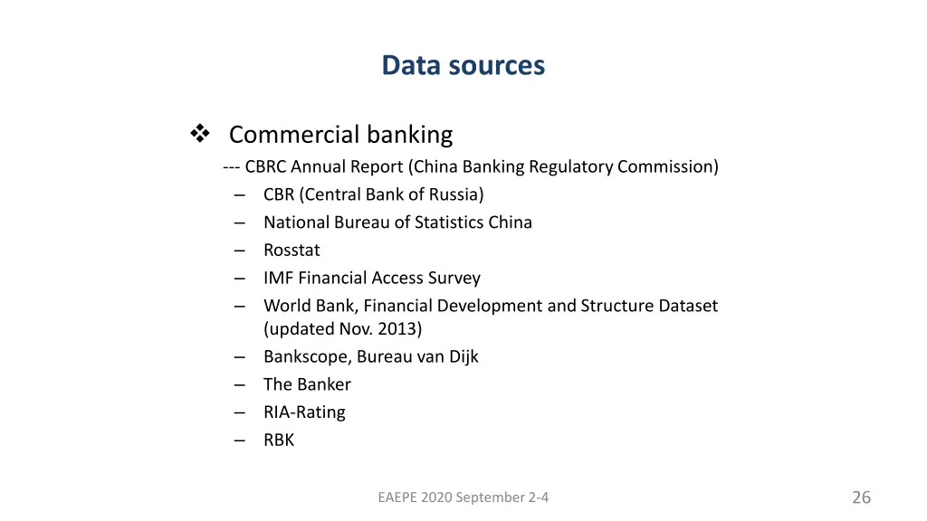data sources