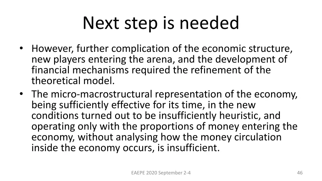 next step is needed