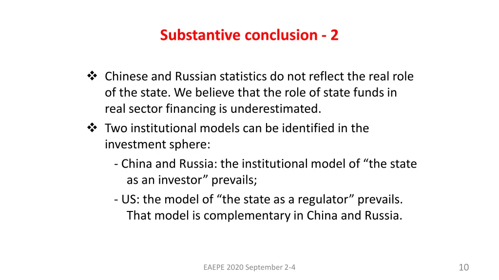 substantive conclusion 2