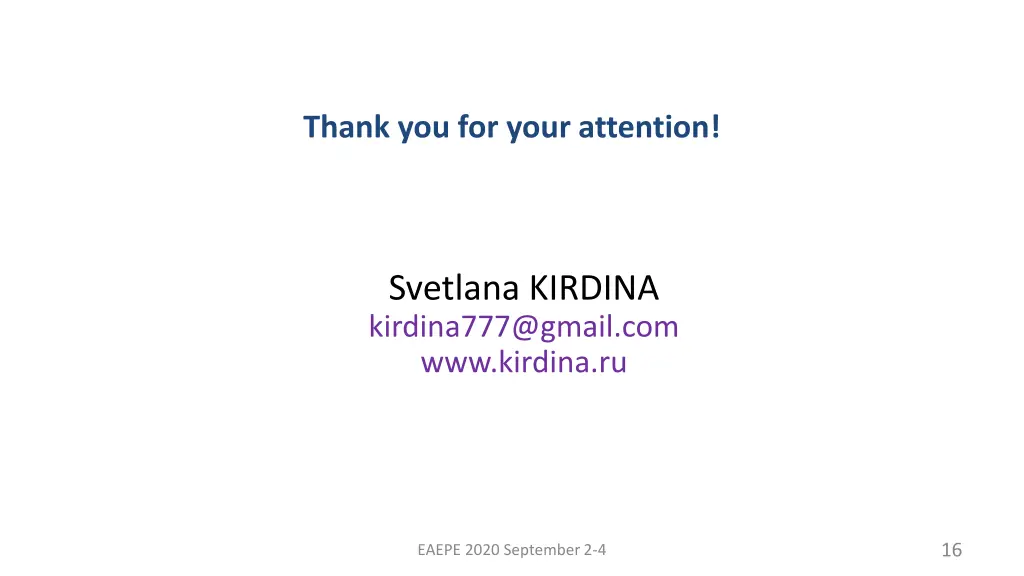 thank you for your attention