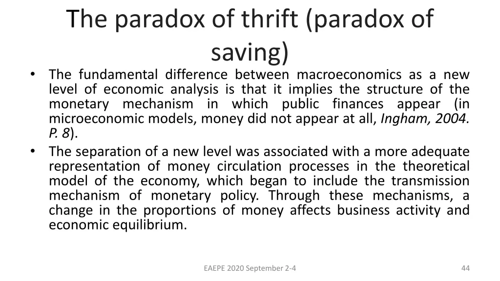 the paradox of thrift paradox of saving