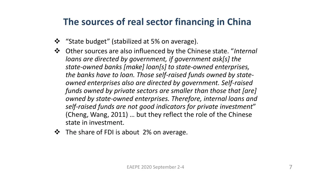 the sources of real sector financing in china