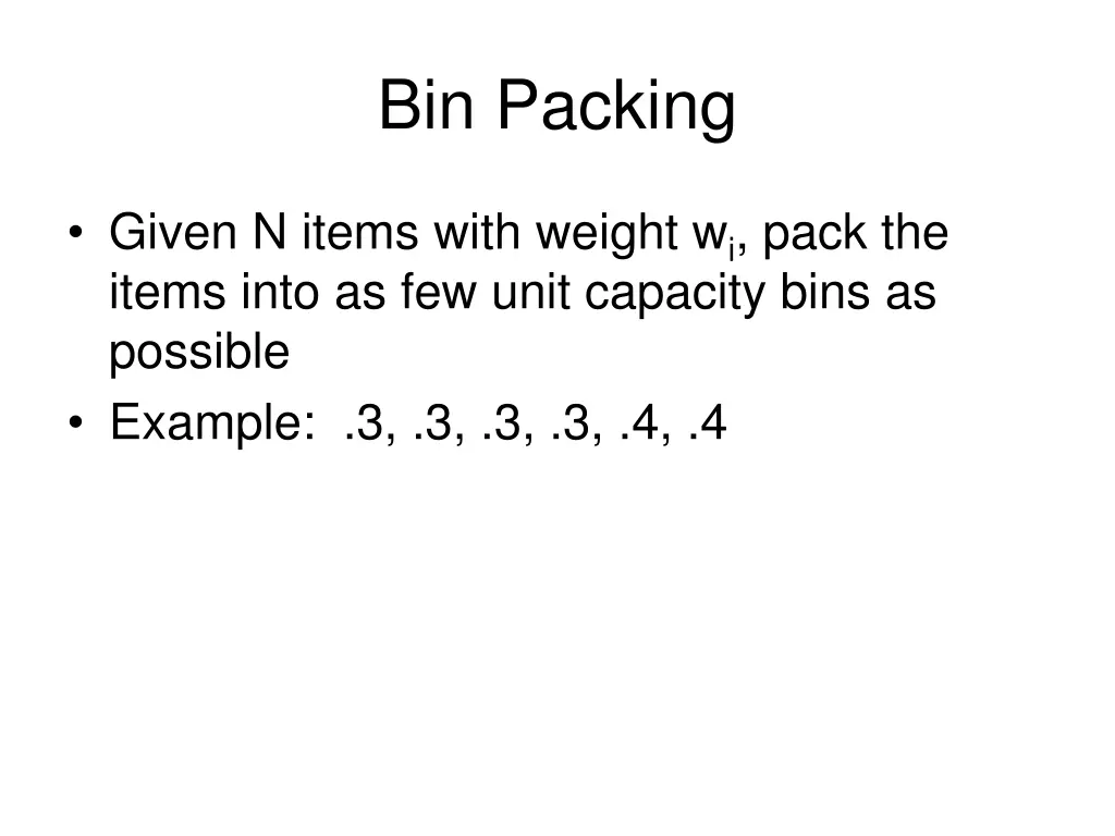 bin packing
