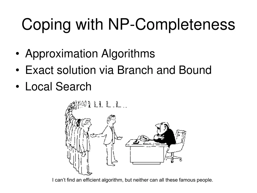 coping with np completeness