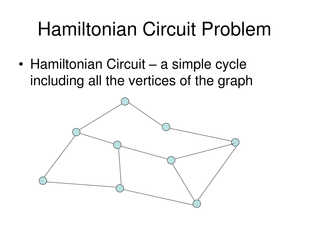 hamiltonian circuit problem
