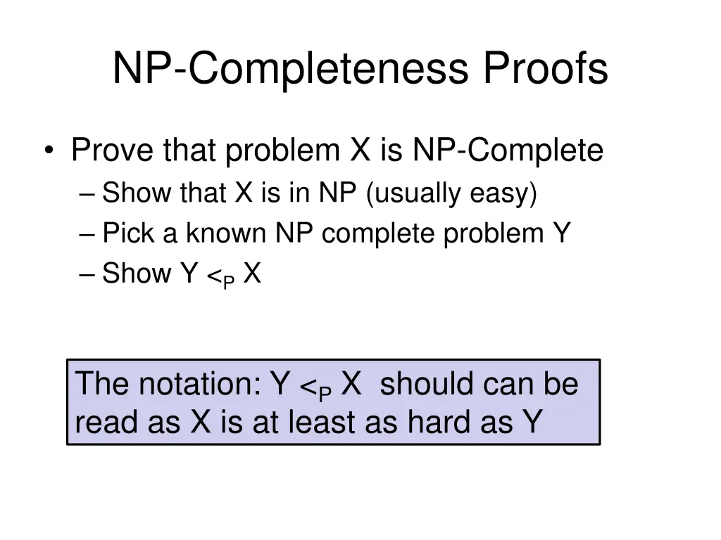 np completeness proofs