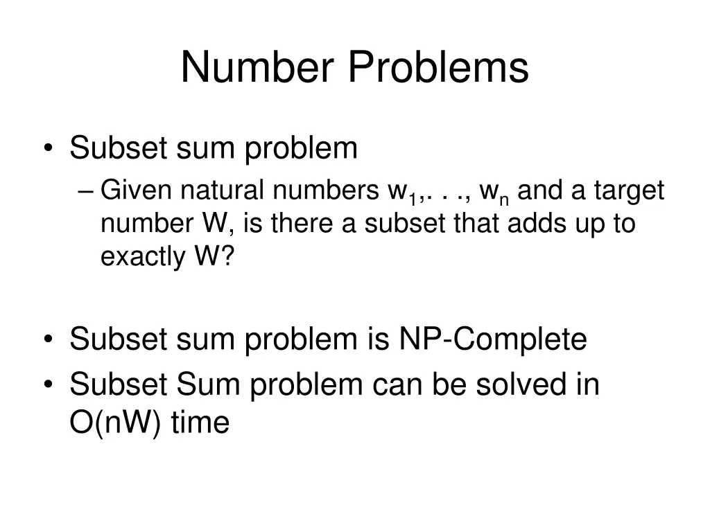 number problems