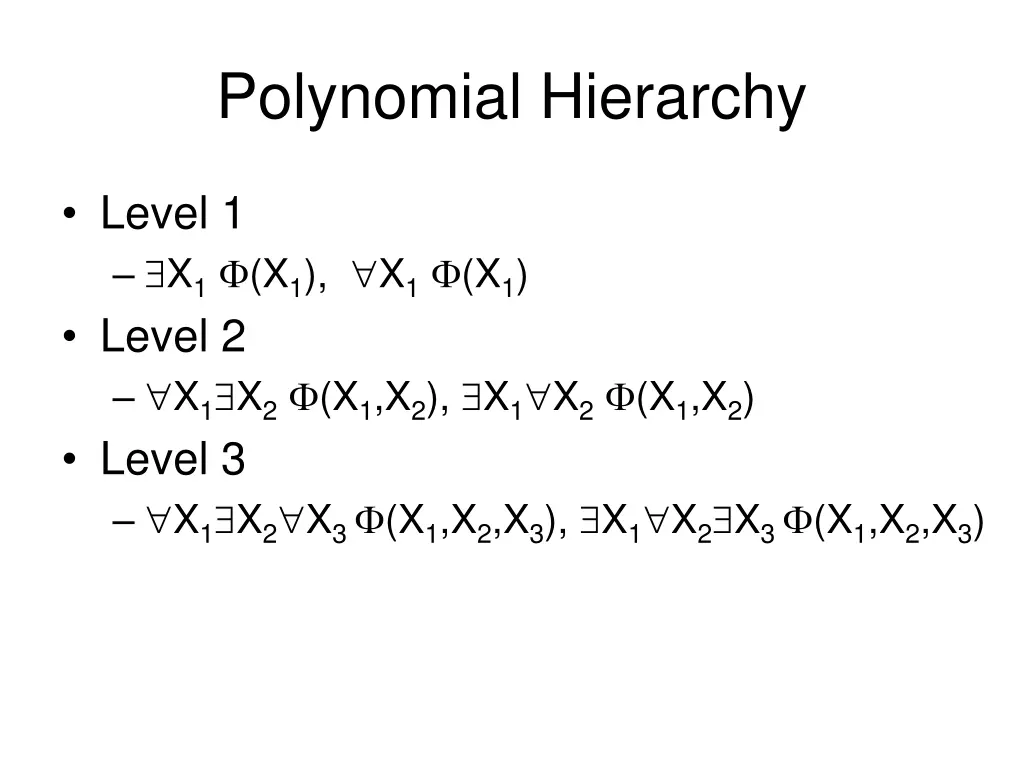 polynomial hierarchy