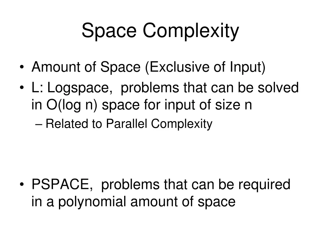 space complexity