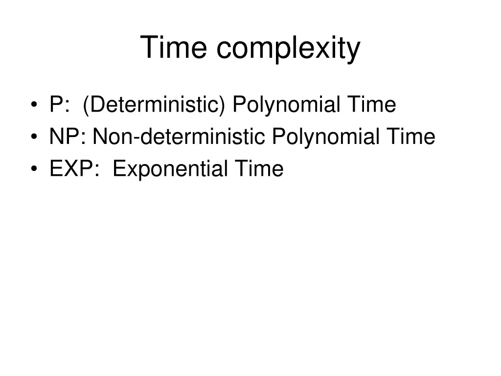 time complexity