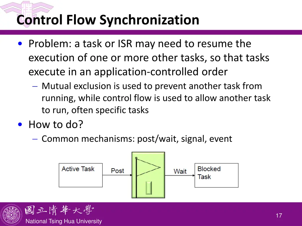 control flow synchronization