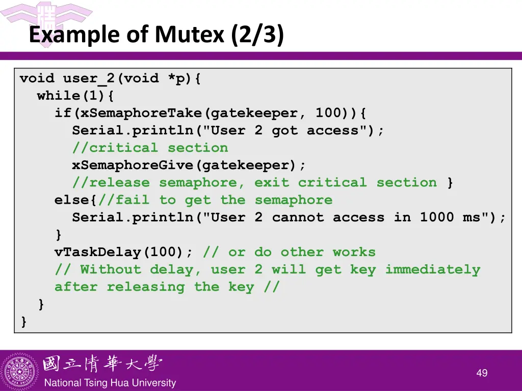 example of mutex 2 3
