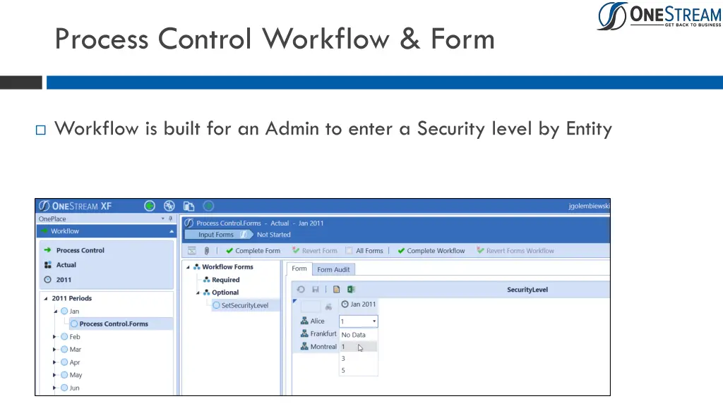 process control workflow form