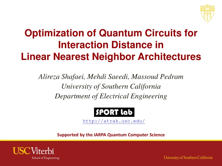 optimization of quantum circuits for interaction