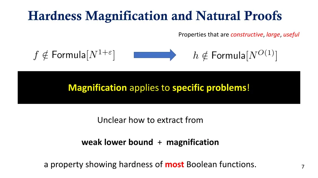 hardness magnification and natural proofs