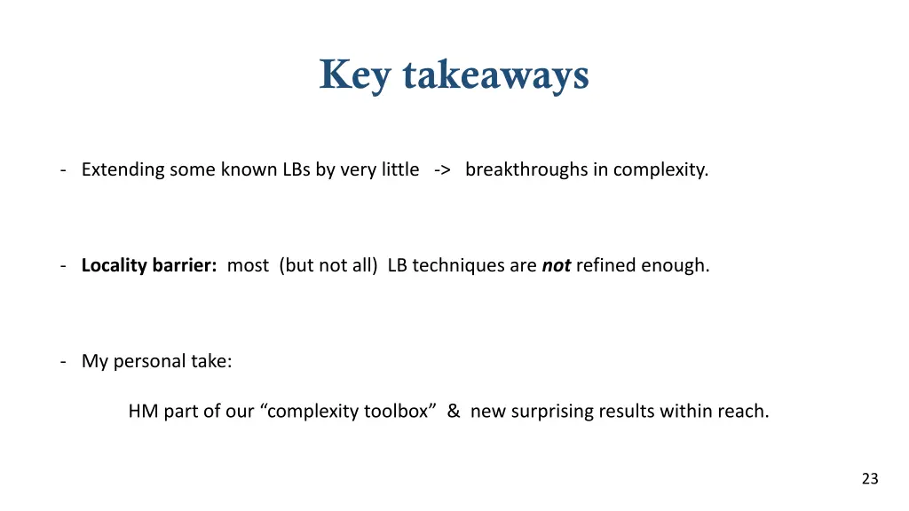 key takeaways