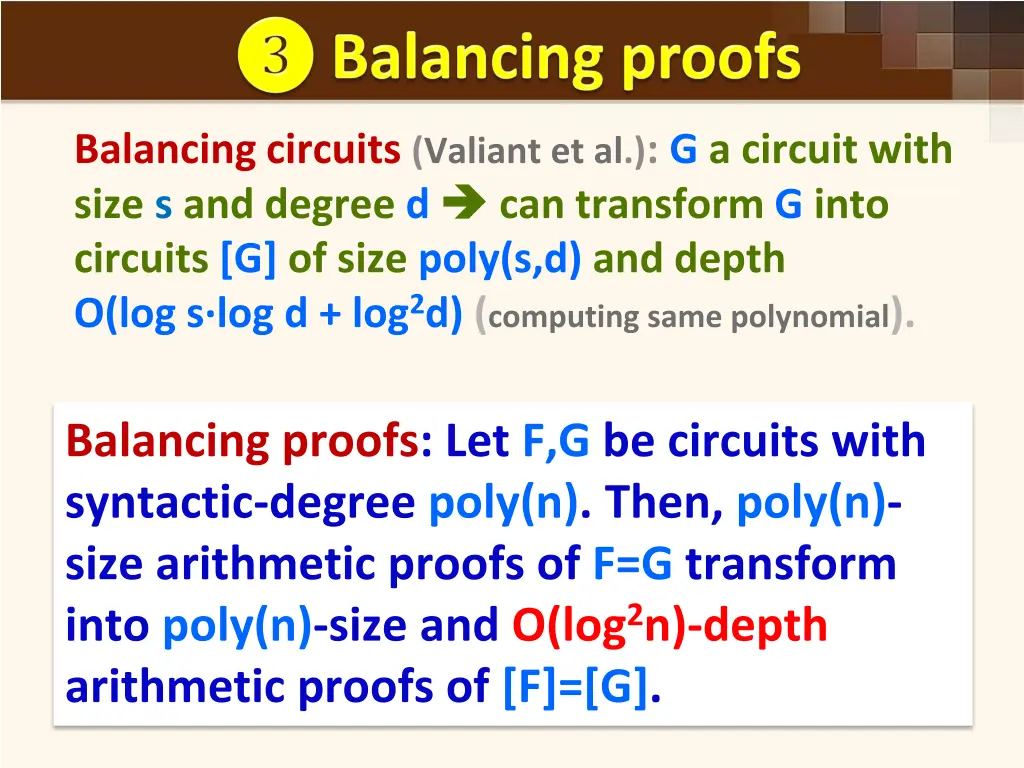 balancing circuits valiant et al g a circuit with