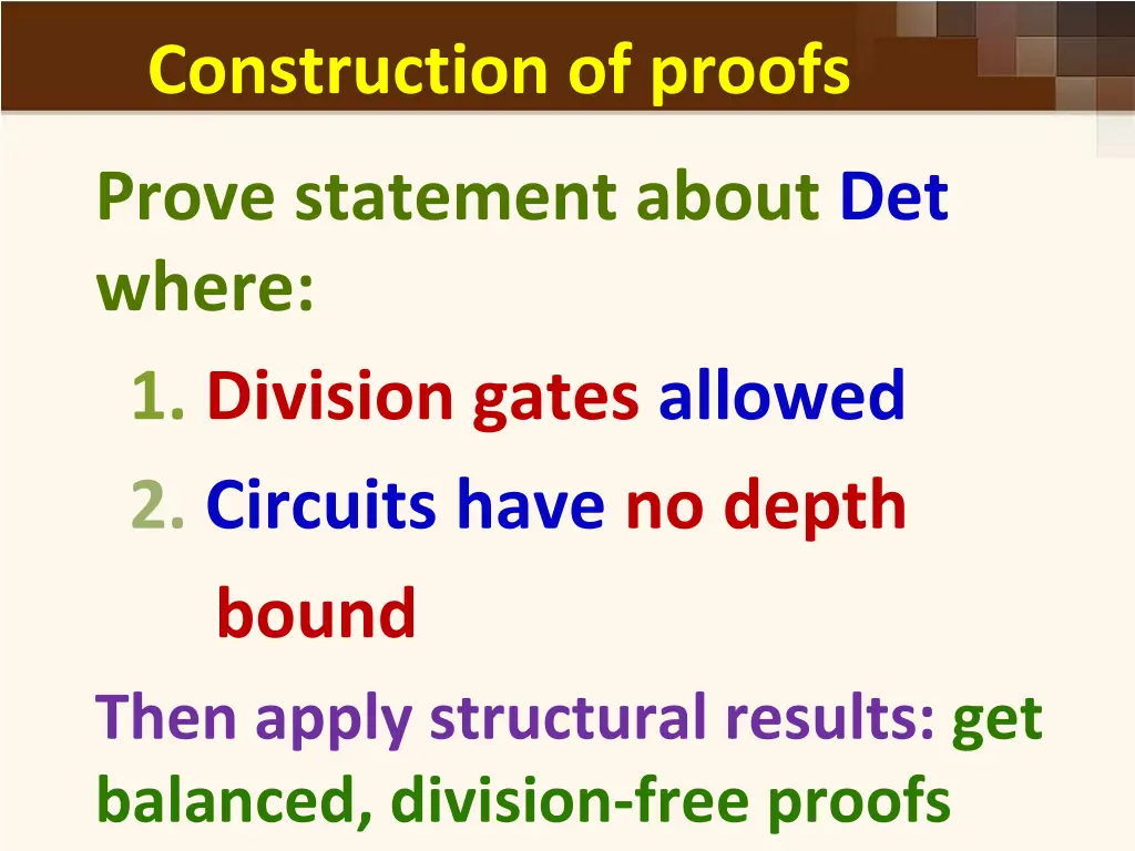 construction of proofs 1