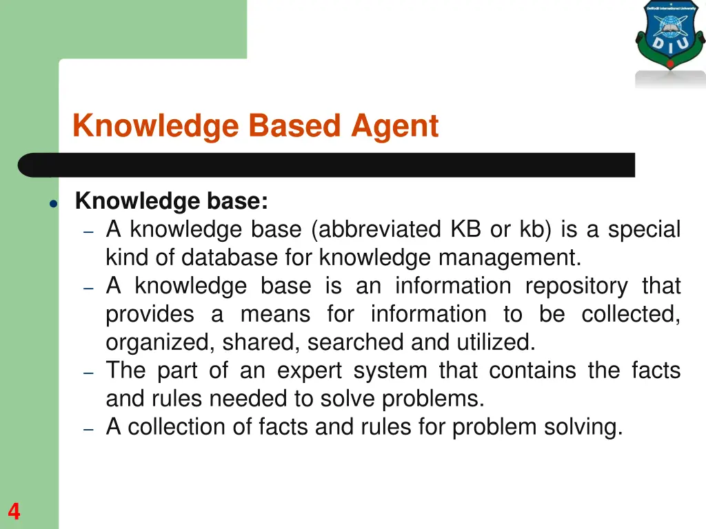 knowledge based agent