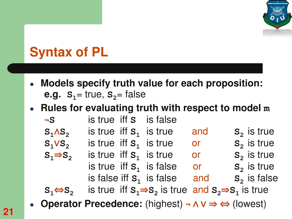 syntax of pl