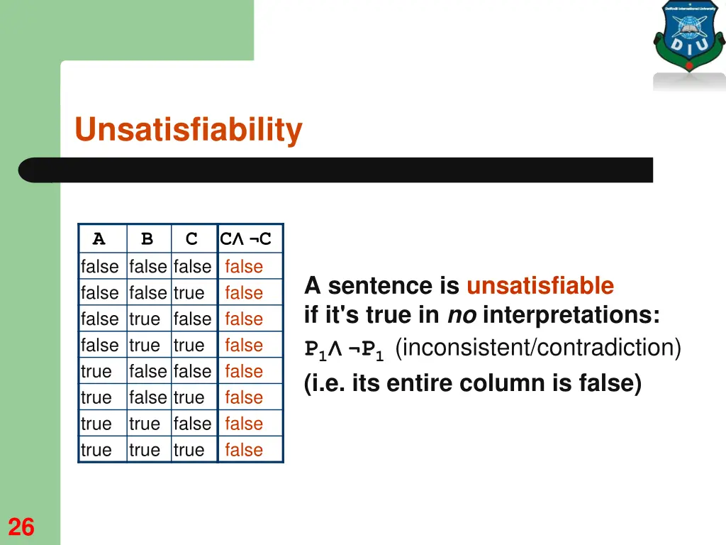 unsatisfiability