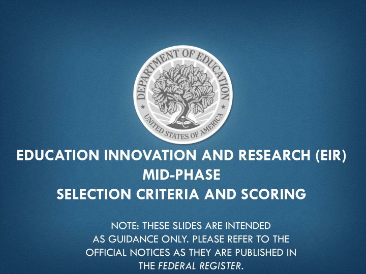 education innovation and research eir mid phase